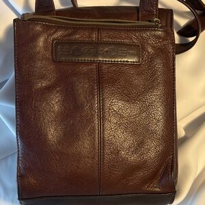 Fossil Brown Leather Crossbody Bag
